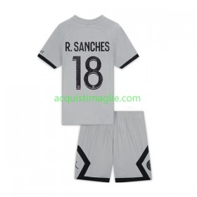 Divisa di Calcio Paris Saint Germain R.Sanches 18 Bambino Trasferta 2022/2023